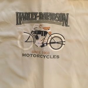 Harley Davidson Green Silk Shirt Embroidered